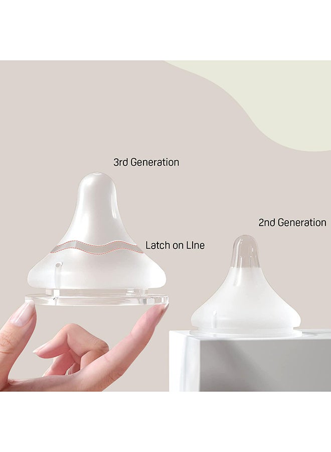 pigeon زجاجة رضاعة بيجون سوفتلاتش للأطفال حديثي الولادة | العلامة التجارية رقم 1 في اليابان | عنق واسع | مع حلمة مضادة للمغص | للأطفال من 3 أشهر فما فوق | لون أصفر | 240 مل حلمة - Image 4