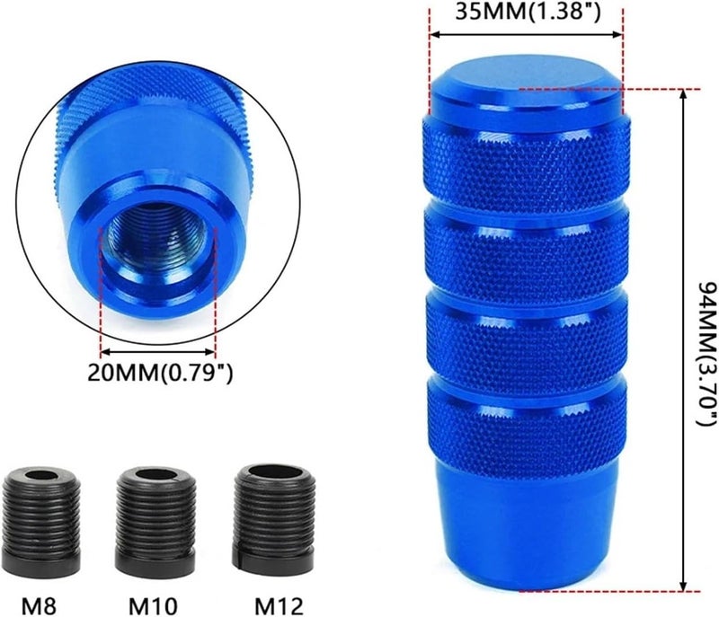 Shifter Knob Aluminum Non-Slip Gear Shift Knob Manual Transmission Knurled Shifter Lever Knob Gear Stick Head - Image 4