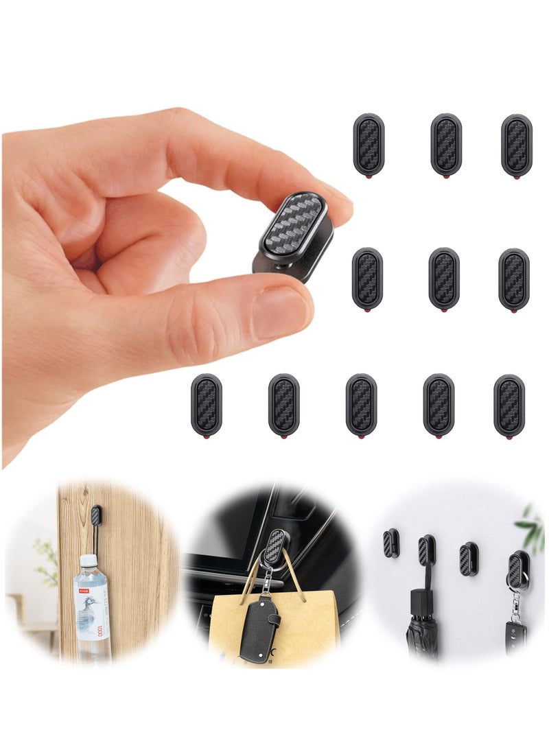 Generic Car Mini Hooks,12 Pcs Multifunctional Auto Backseat Hangers, Self-Adhesive Wall Hanging Hooks, Vehicle Hook Stickers for Keys, Mask, Earphone, Cable  - Image 1