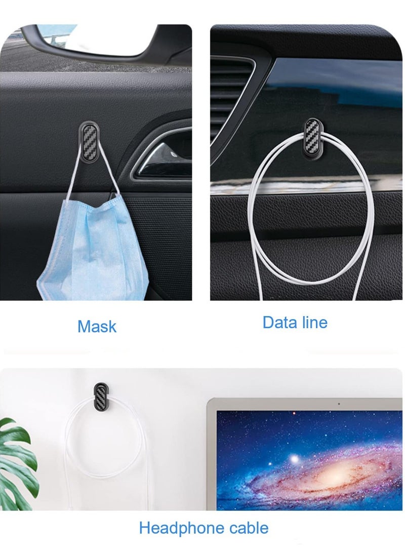 Generic Car Mini Hooks,12 Pcs Multifunctional Auto Backseat Hangers, Self-Adhesive Wall Hanging Hooks, Vehicle Hook Stickers for Keys, Mask, Earphone, Cable  - Image 3