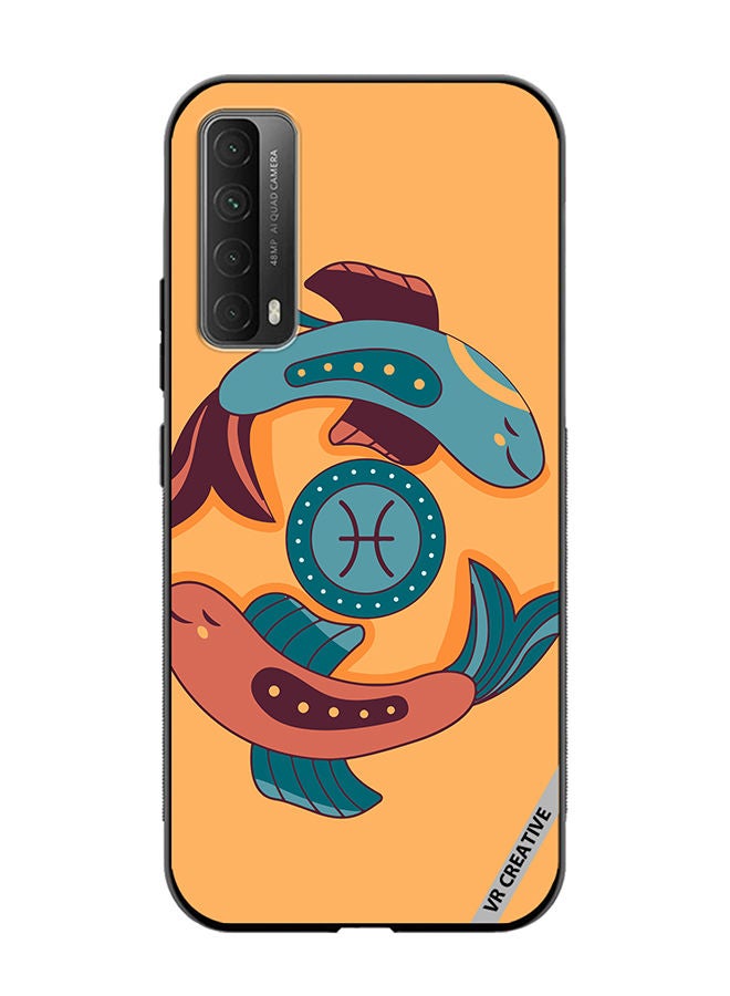 VR CREATIVE Protective Case Cover For Huawei Y7a Whale Zodiac Signs Design Multicolour - Image 1