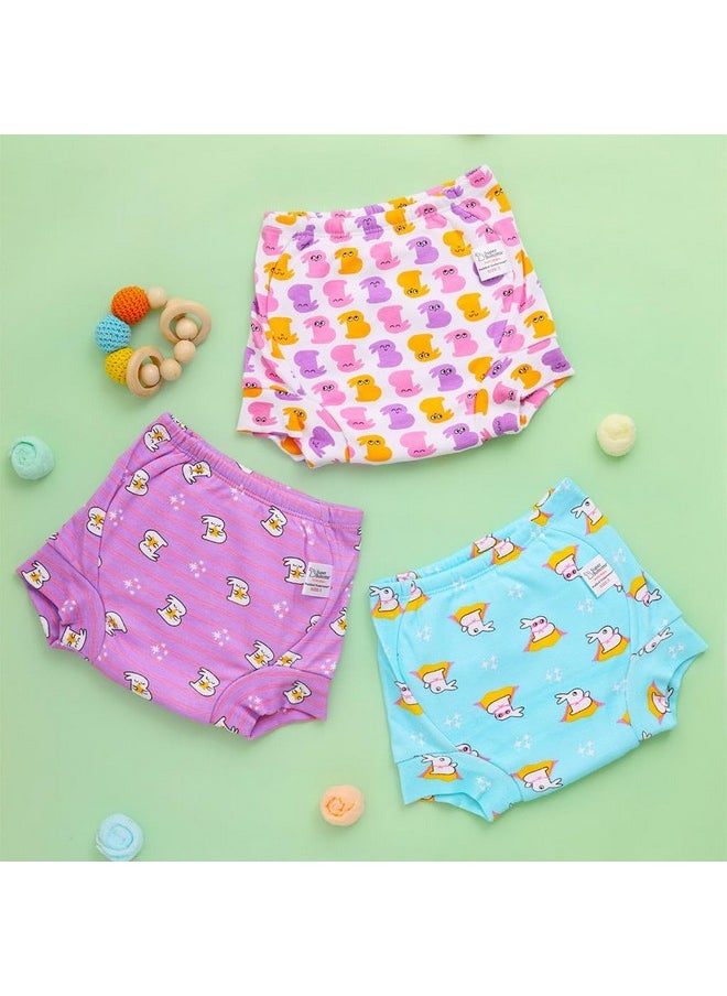 Superbottoms - superbottoms Padded Underwear™ | for Potty Training & Mess-Free Diaper-Free time | Prevents Pee Puddles | 3 Layers of Premium Cotton Padding (No Sponge) | (Bummy World, Size: 1, Pack of 3) - Image 1