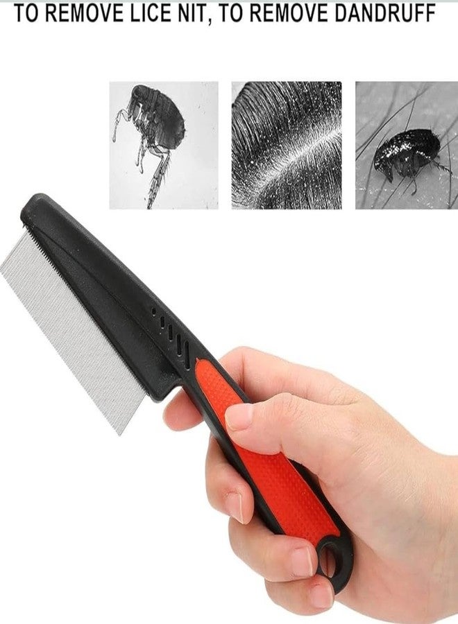 My Mini Beast Pet Flea Comb for Dogs and Cats, Stainless Steel Fine Tooth Flea Lice Tear Stain Remover Comb For Head Nit Treatment Removes Head Nits Dematting Tool for Small, Medium & Large Pets - Image 2