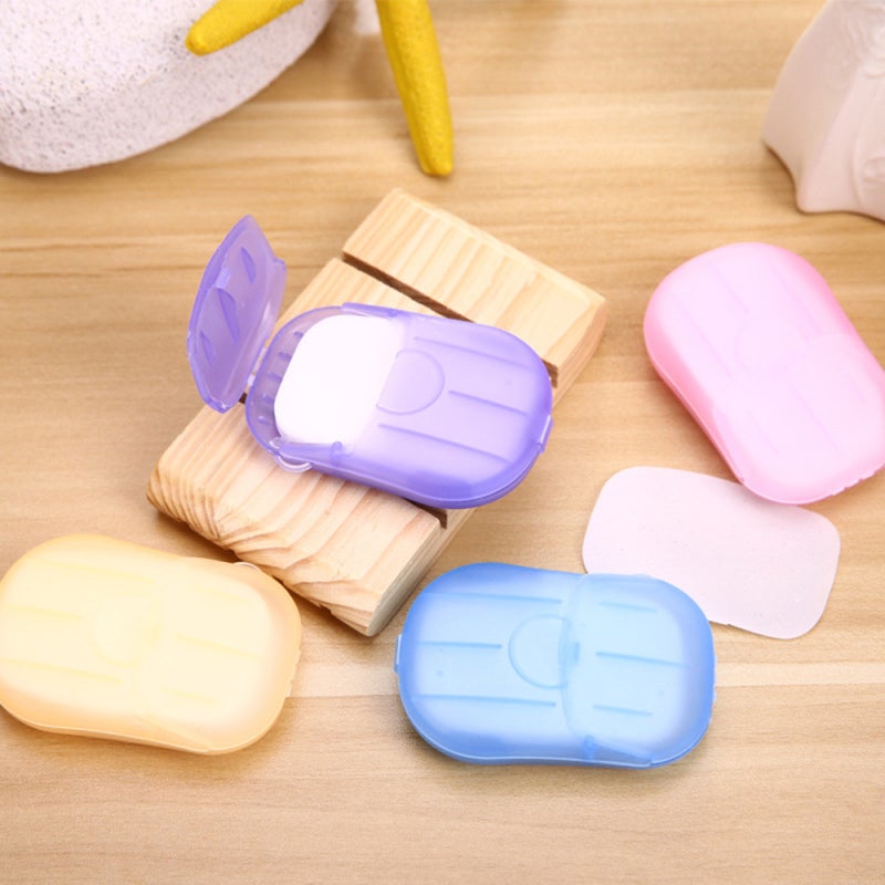 Portable Soap Sheets 20 Pink Disposable Sheets With Mini Storage Container - Safe Gentle Ingredients For Outdoor Camping Business Travel Hand Hygiene - Image 2