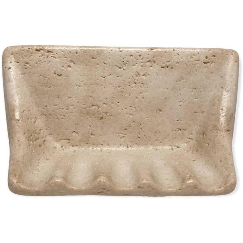 Tenedos Tenedos Premium Light Travertine Resin Soap Dish Holder  85 x 5  Wall Mount for Bathroom Fits Ceramic Porcelain Stone Surfaces  No Back Insert  Light Yellow 
