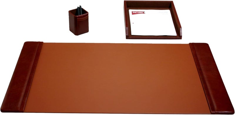 مجموعة مكتب دكاسو الجلدية 3 قطع موكا