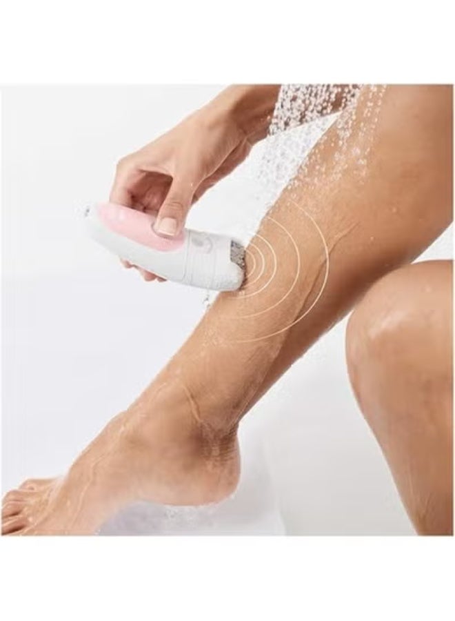 مجموعة إزالة شعر جهاز إيبيلاتور للاستخدام الجاف والرطب مع 3 ملحقات منها جهاز العناية بالوجه - Image 3