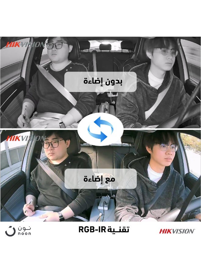 هيك فيجن كاميرا داش V300 ثلاثية القنوات 4G مع رؤية داخلية بالأشعة تحت الحمراء | أمامية 1080P + خلفية 1080P + داخلية 720P رؤية ليلية | GPS مدمج، واي فاي، مستشعر G & ADAS | شريحة مزدوجة، دعم 256GB - Image 4