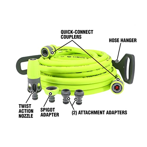 Flexzilla HFZG12050QN Garden Hose Kit with Quick Connect Attachments | Lightweight Coils Easily | Quick Connect Couplers | Won't Kink Under Pressure - Image 3