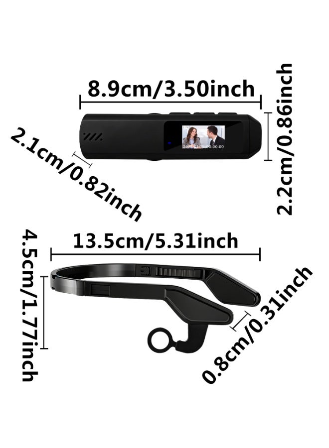 Head‑Mounted Action Camera,2.7K First‑Person Perspective Video Recorder,110°Wide‑Angle Lens 12MP Photo,0.94 Inch Color Screen,Intelligent Noise Reduction Lossless Audio Recording,Hand‑Free Wearable Cam For Cycling Vlog Travel Work - Image 2