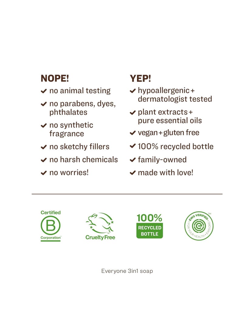 Everyone Everyone 3-in-1 Kids Soap, Body Wash, Bubble Bath, Shampoo, 32 Ounce (Pack of 2), Tropical Coconut Twist, Coconut Cleanser with Plant Extracts and Pure Essential Oils  - Image 3