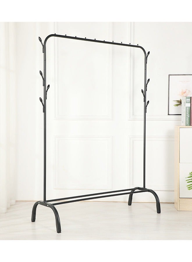 Drying Rack Floor-To-Ceiling Hanger Folding Dormitory Indoor Bedroom Household Clothes Rack, Black 110x40x150cm - Image 2