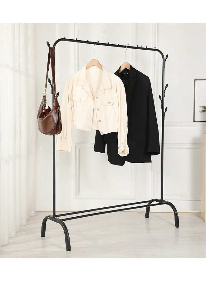 Drying Rack Floor-To-Ceiling Hanger Folding Dormitory Indoor Bedroom Household Clothes Rack, Black 110x40x150cm - Image 3