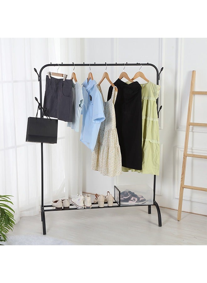 Drying Rack Floor-To-Ceiling Hanger Folding Dormitory Indoor Bedroom Household Clothes Rack, Black 110x40x150cm - Image 5