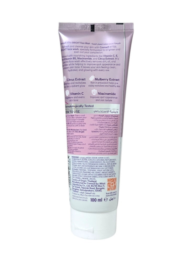 Creme 21 Xtra Bright Vitamin C Face Wash 100ml - Image 2