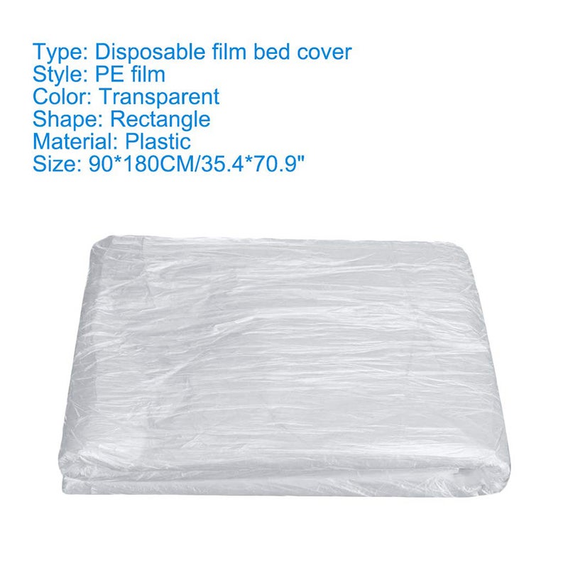 100Pcs Disposable Bedspread Covers Spa Massage Bed Sheets Transparent Waterproof Film - Image 4