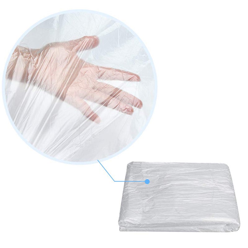 100Pcs Disposable Bedspread Covers Spa Massage Bed Sheets Transparent Waterproof Film - Image 3