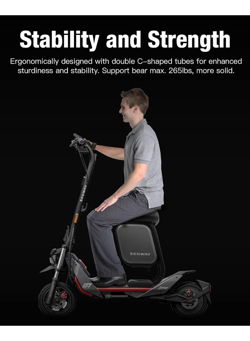 Segway eKickScooter Multi-functional Seat Kit with 10L Storage Compartment, Plush Cushion, C-Shaped Dual-Tube Design, Compatible with E3, E3 Pro, F3, F3 Pro & ZT3 Pro | PH0301 - Image 3