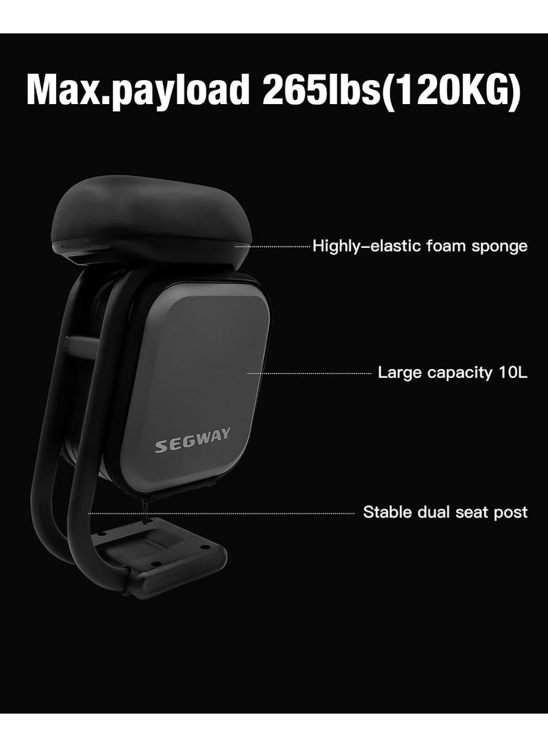 Segway eKickScooter Multi-functional Seat Kit with 10L Storage Compartment, Plush Cushion, C-Shaped Dual-Tube Design, Compatible with E3, E3 Pro, F3, F3 Pro & ZT3 Pro | PH0301 - Image 4