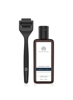 The Man Company Hair Accelerator Duo ; Derma Roller + Hair Growth Tonic ; Activates Scalp & Follicles ; Increases Absorption ; Accelerates Hair Growth ; Stronger Thicker & Fuller Hair  - Image 2