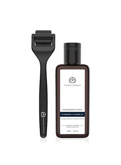 The Man Company Hair Accelerator Duo ; Derma Roller + Hair Growth Tonic ; Activates Scalp & Follicles ; Increases Absorption ; Accelerates Hair Growth ; Stronger Thicker & Fuller Hair  - Image 1