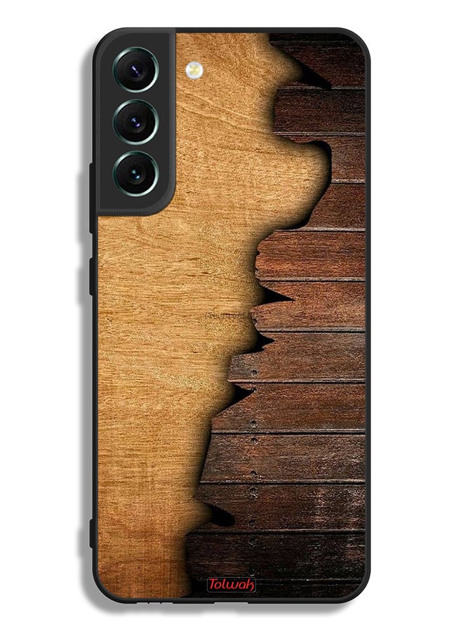 Tolwak Samsung Galaxy S22 5G Protective Case Cover Vintage Wood Pattern - Image 3