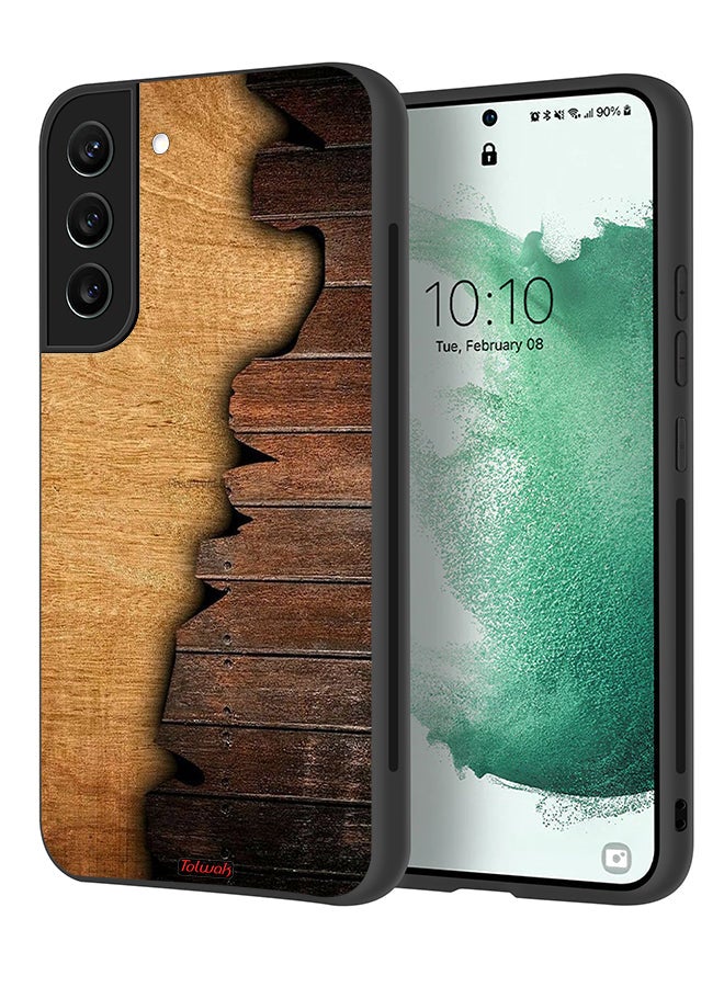 Tolwak Samsung Galaxy S22 5G Protective Case Cover Vintage Wood Pattern - Image 1