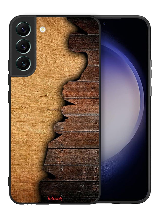 Tolwak Samsung Galaxy S22 5G Protective Case Cover Vintage Wood Pattern - Image 2