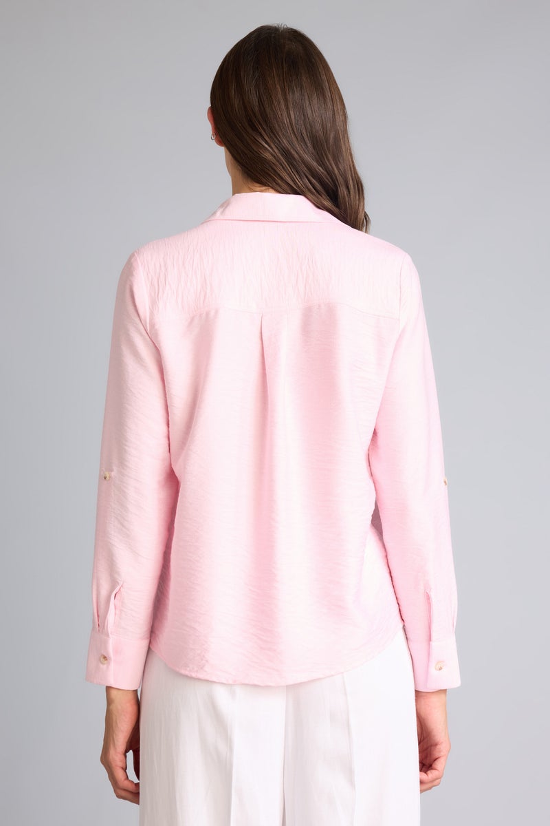DeFacto Pink Woman Regular Fit Long Sleeve Shirt Casual - Image 5