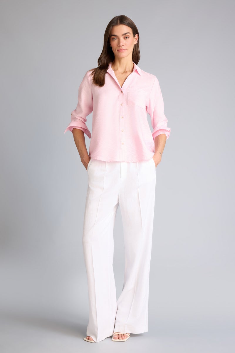 DeFacto Pink Woman Regular Fit Long Sleeve Shirt Casual - Image 2