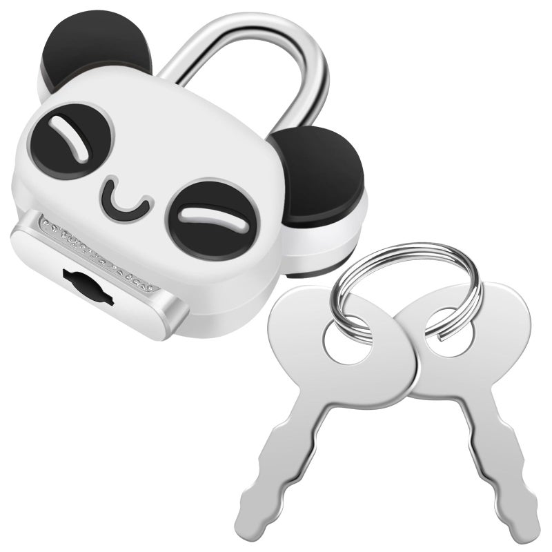 Cartoon Panda Mini Padlock with Key Metal Cabinet Lock for Luggage Handbag Safety 1pc Set - Image 2