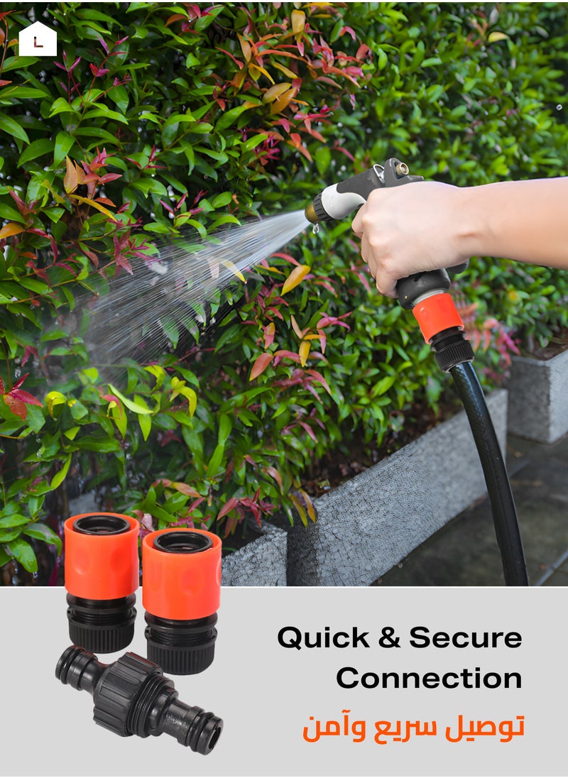 LAWAZIM Garden Quick Connector Set - 5 Pieces - Features Durable Watering Nozzle, Leakproof Tap Connector, And Quick-Connect Hose Couplers For Garden Irrigation, Lawn Care, Car Washing, And Outdoor Cleaning  - Image 4
