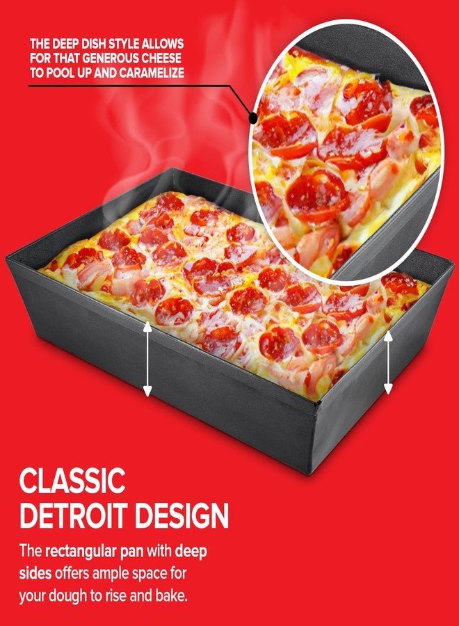 Stock Your Home 8x10 Detroit Style Pizza Pan - Non-Stick Deep Dish Aluminum Pan for Focaccia, Sicilian Bread, Brownies & Chicago-Style Pizza - Image 3