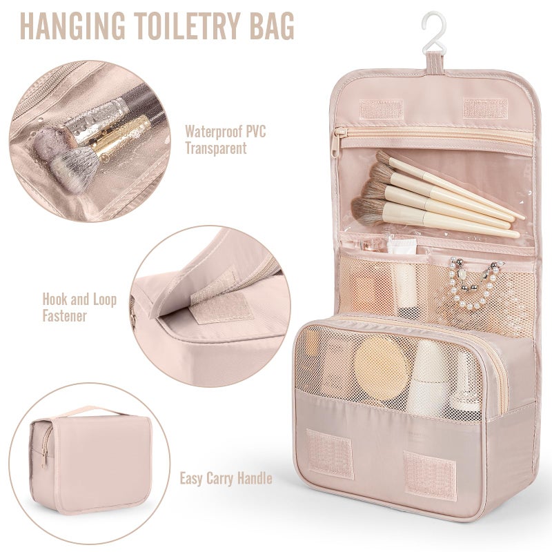 Veken 10 Set Packing Cubes for Travel, Beach Vacation Essentials Accessories for Cruise Ship, Suitcase Organizer Bags for Luggage with Hanging Toiletry & Shoe Bag, Birthday Gifts for Women Mom Her - Image 3