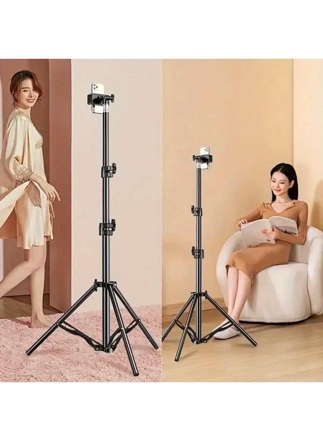62.99 Inch Floor Standing Selfie Tripod Extendable Phone Stand For Live Streaming Photography - Image 2