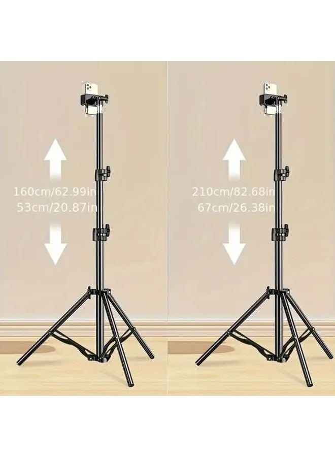62.99 Inch Floor Standing Selfie Tripod Extendable Phone Stand For Live Streaming Photography - Image 4