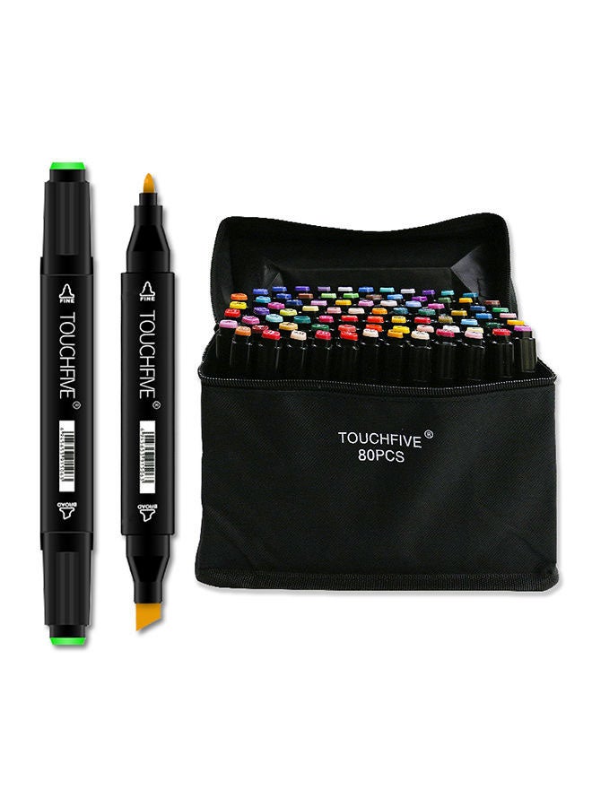 TOUCHFIVE 80-Piece Twin Tips Marker Pen Multicolour - Image 1