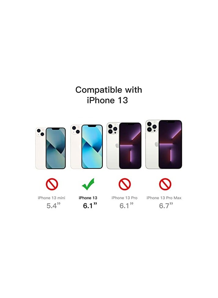 JETech 5 in 1 Case for iPhone 13 6.1-Inch, with 2-Pack Screen Protector and Camera Lens Protector, Non-Yellowing Shockproof Bumper Phone Cover, Full Coverage Tempered Glass Film (Clear) - Image 2