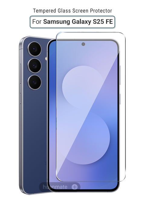 Samsung Galaxy S25 FE Tempered Glass Screen Protector – High Transparency, Delicate Touch, Anti-Explosion, Smooth Arc Edges, Easy Installation, Screen Protector for Samsung Galaxy S25 FE