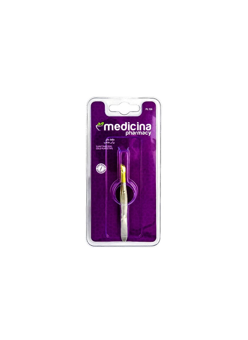 Beautytime Slant Tweezer Pl126 -Gold Plated Tips 