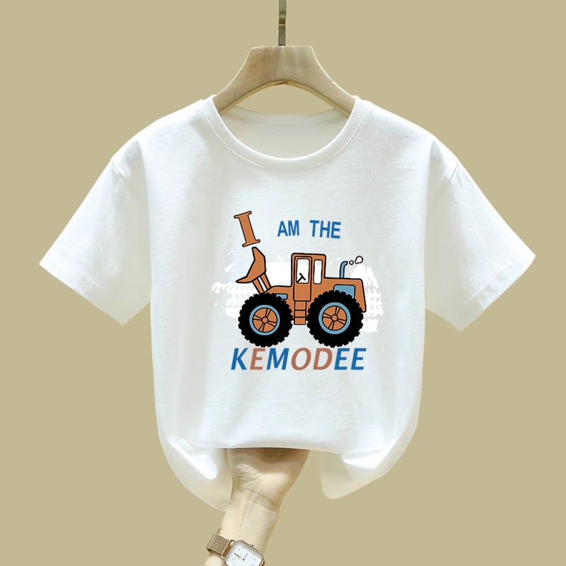 2400# Girls' Short-Sleeved T-Shirt Children'S Western Style Children'S Wear Pure Cotton Base Shirt Half-Sleeved Baby'S Top Trendy - Image 5
