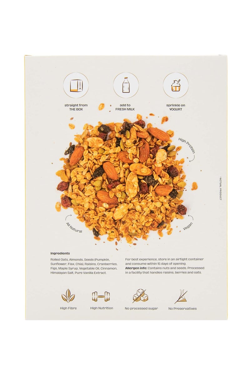 Elevate Granola Almond & Seeds 300g | Oats (37%), Almonds (20%), Seeds (20%) | High Protein & Fibre | No Processed Sugar & Preservatives | Vegan | Healthy Snack & Breakfast Cereal - Image 2