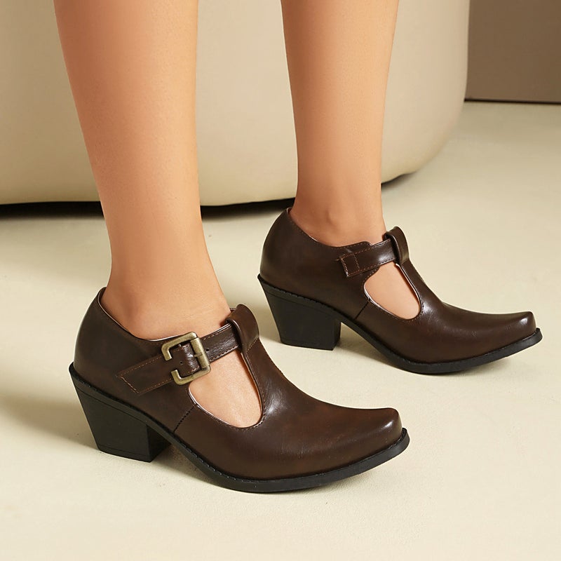 Foreign Order 2026 Fashion High-Heeled Shoes Size 40-45 Large Size T-Strap Roman Style Women'S Trendy Shoes - Image 5