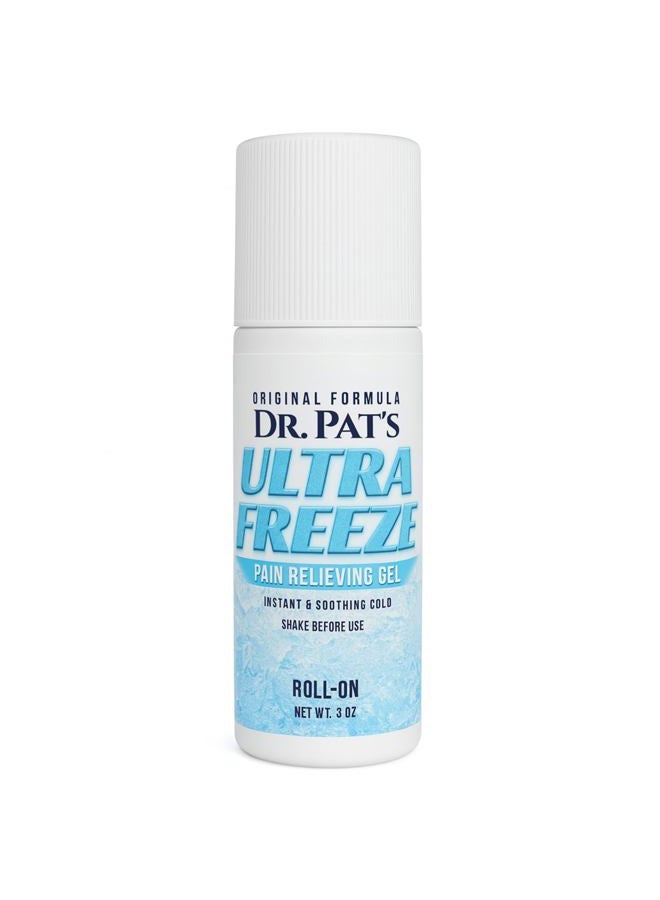 Ultra Freeze Roll On Pain Relief Gel Muscle Rub For Arthritis Neuropathy Foot And Joint Cooling Sports Massage For Back Shoulder And Knee Topical Analgesic Thol For Neck And Body 3 Ounce Multi - Image 1
