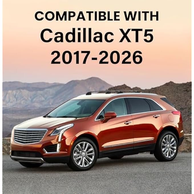 rayihni Car Roof Rack Cross Bars for 2017-2024 Cadillac XT5 with Lock, Aluminum Cross Bar for Rooftop Cargo Carrier Luggage Kayak Canoe Bike Snowboard - Image 3