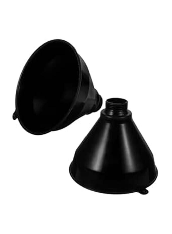 Large Plastic Funnels 2 Pack Wide Mouth for Automotive Oil and Kitchen Use Chemical Resistant Easy Clean Liquid Transfer Tool - Image 1