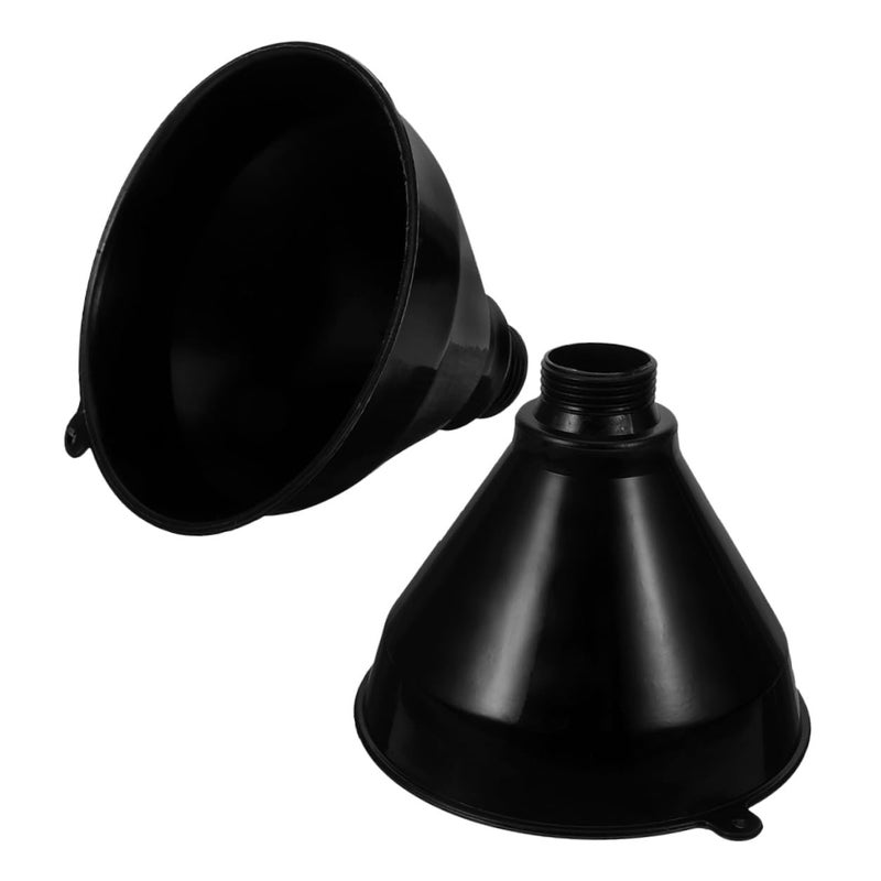 Large Plastic Funnels 2 Pack Wide Mouth for Automotive Oil and Kitchen Use Chemical Resistant Easy Clean Liquid Transfer Tool - Image 2