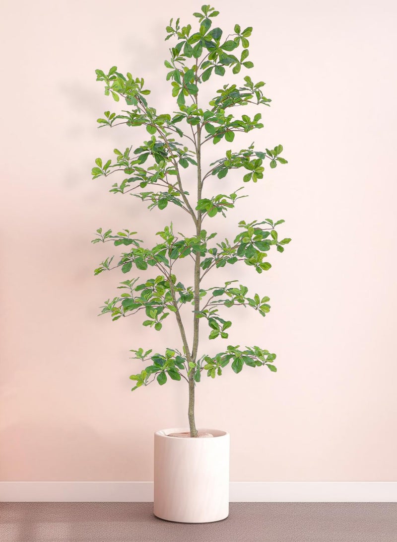 Arabest Faux Black Olive Tree 7ft, Tall Faux Trees Indoor with Natural Trunk and Realistic Leaves. 7 Feet(84in) Artificial Tree for Home Office Décor. - Image 4