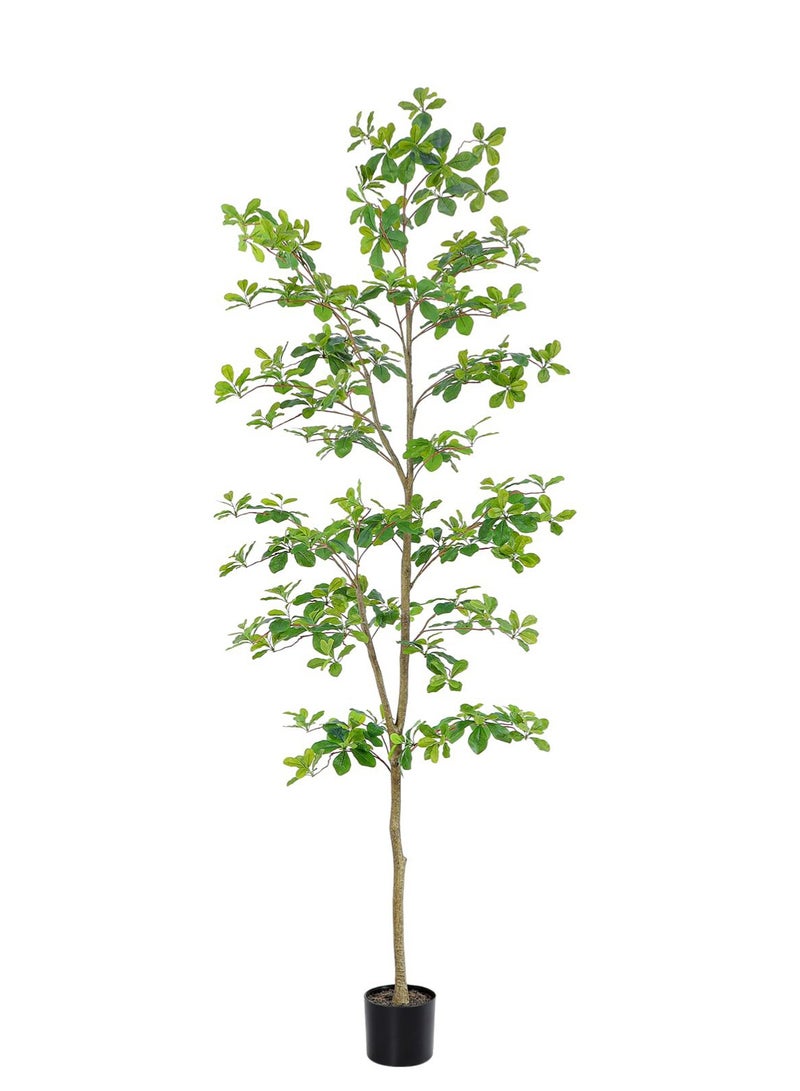 Arabest Faux Black Olive Tree 7ft, Tall Faux Trees Indoor with Natural Trunk and Realistic Leaves. 7 Feet(84in) Artificial Tree for Home Office Décor. - Image 1