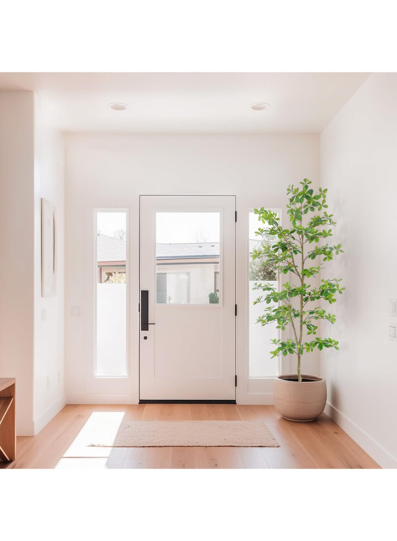 Arabest Faux Black Olive Tree 7ft, Tall Faux Trees Indoor with Natural Trunk and Realistic Leaves. 7 Feet(84in) Artificial Tree for Home Office Décor. - Image 3